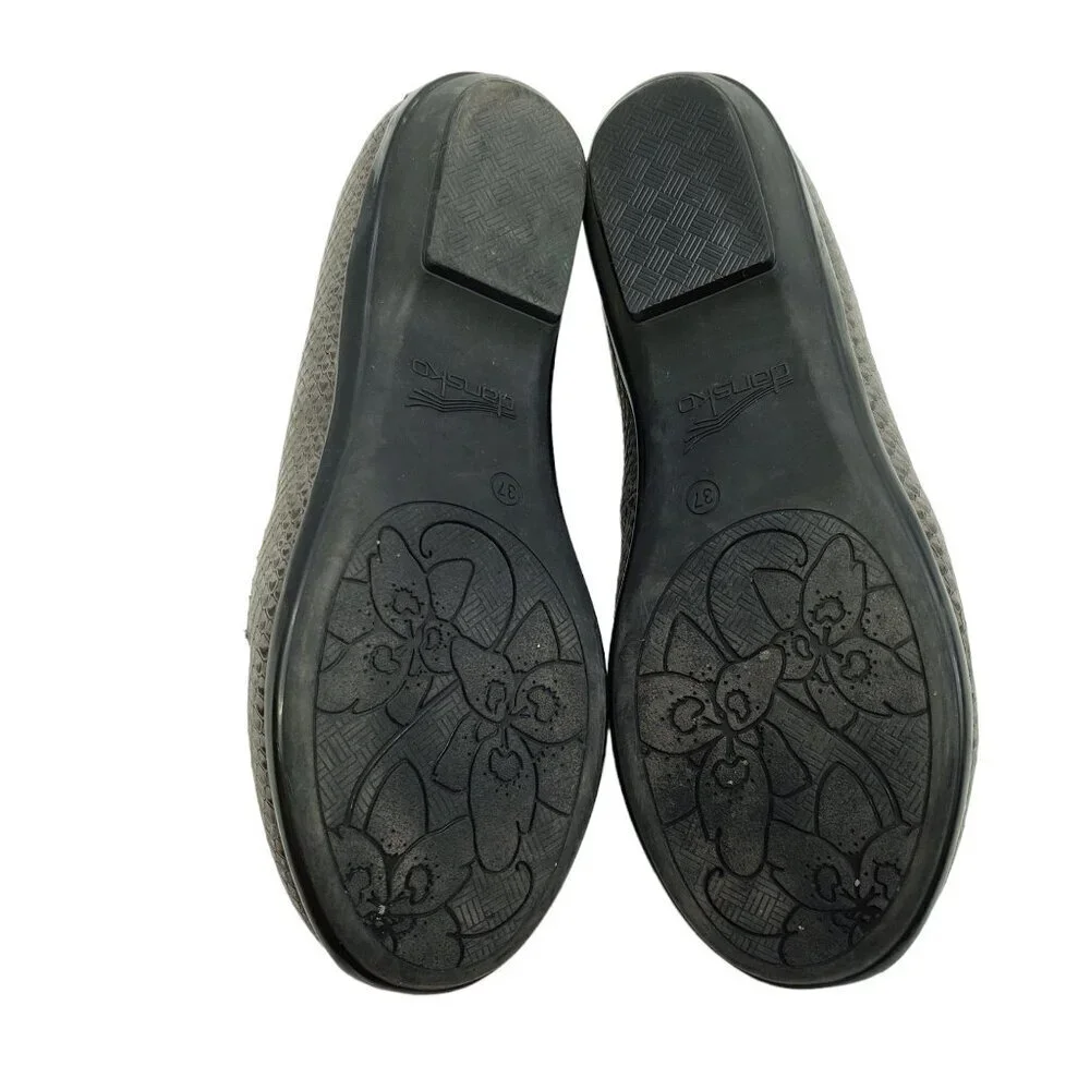 Dansko Loafers Oksana Marseille Casual Walking Shoes Snakeskin Print Size 37 6.5